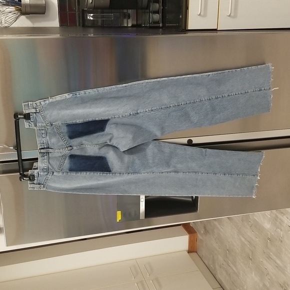 💕AGOLDE💕 Pieced Angled Jeans ~ Matrix Patchwork 29 NWOT - Picture 13 of 16